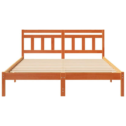 vidaXL Bed Frame Brown 160 x 200 cm Solid Pine Wood