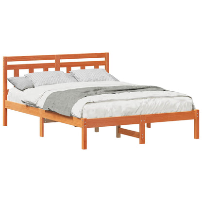 vidaXL Bed Frame Brown 120 x 200 cm Solid Pine Wood