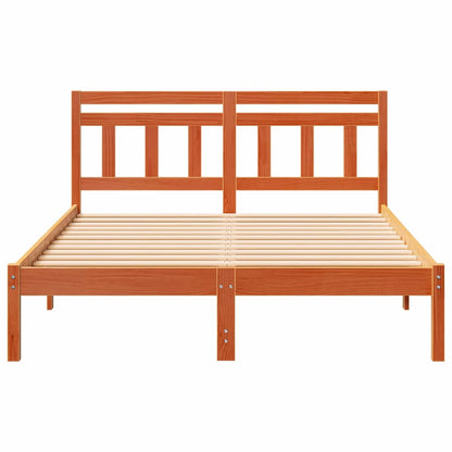 vidaXL Bed Frame Brown 140 x 190 cm Solid Pine Wood