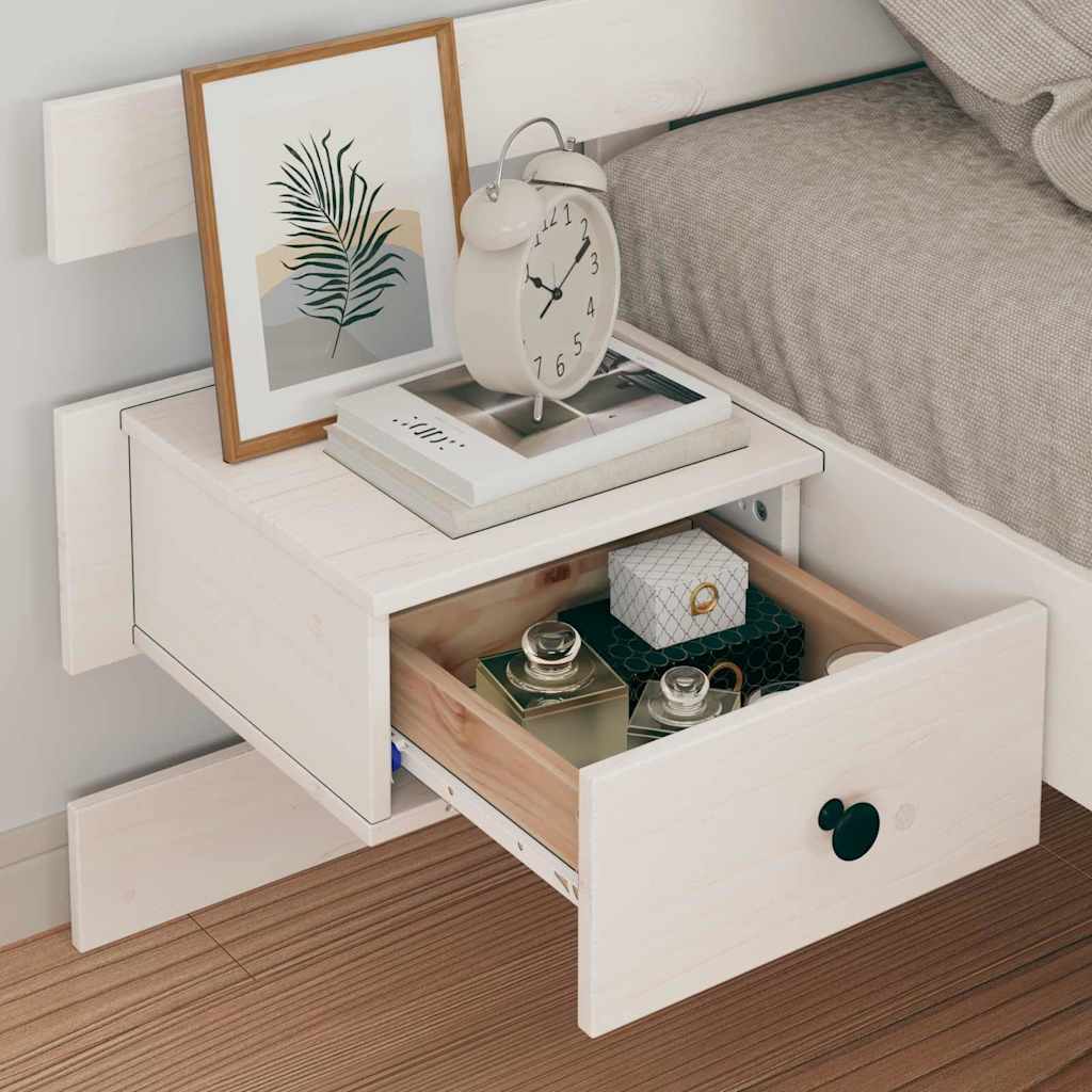 vidaXL Bed Frame with Headboard White 75 x 190 cm Solid Pine Wood