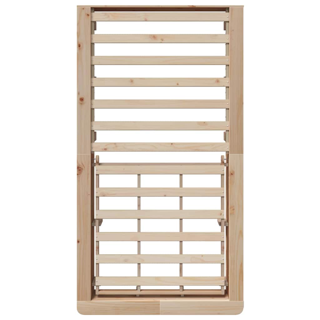 vidaXL Bed Frame Wax Brown 75 x 190 cm Solid Pine Wood