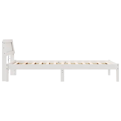 vidaXL Bed Frame with Headboard White 75 x 190 cm Solid Pine Wood