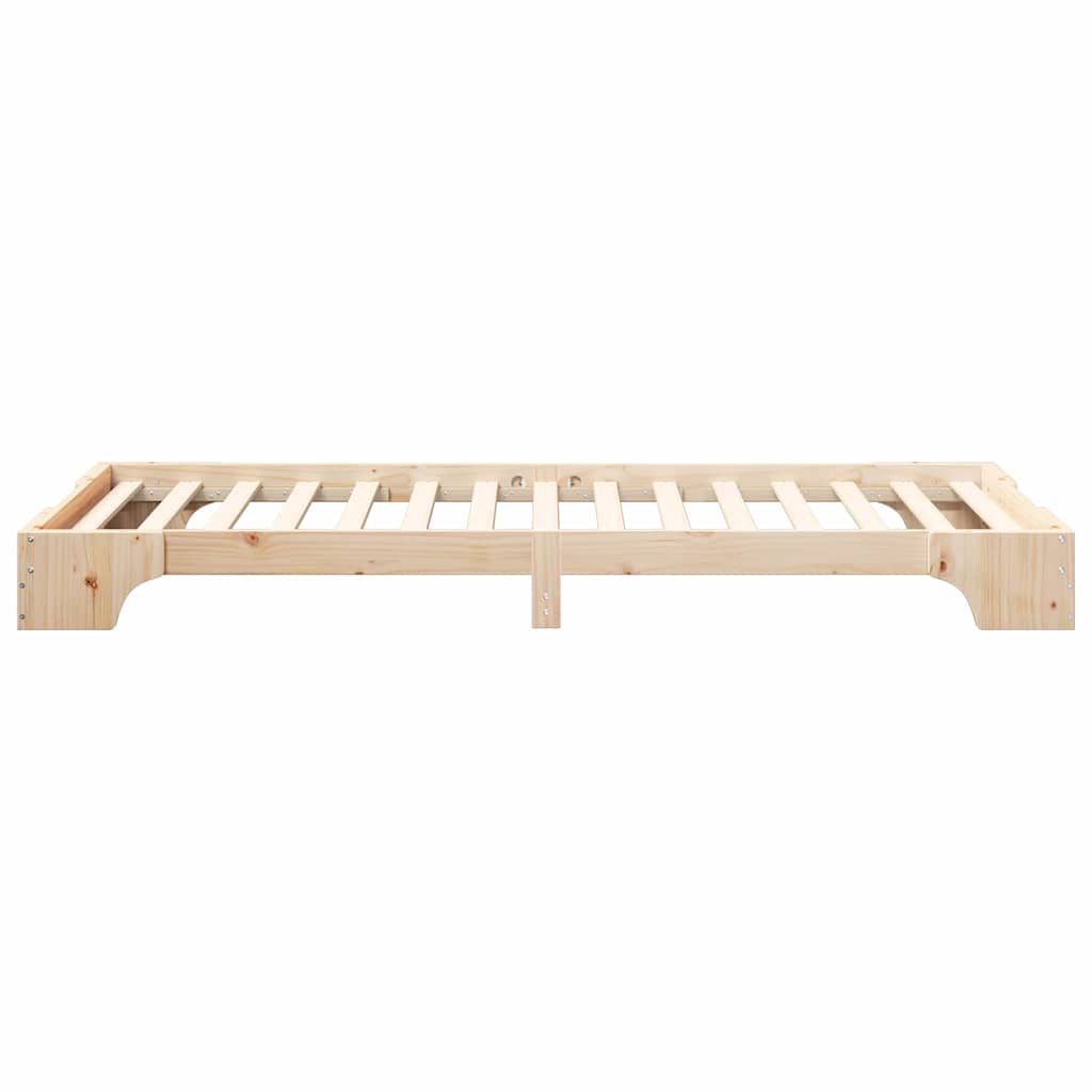 vidaXL Bed Frame Brown 90 x 210 cm Solid Pine Wood