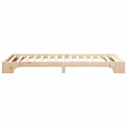 vidaXL Bed Frame Brown 90 x 210 cm Solid Pine Wood