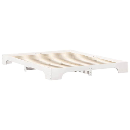 vidaXL Bed Frame White 160 x 210 cm Solid Pine Wood
