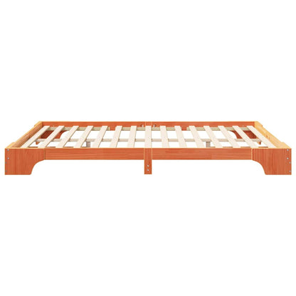 vidaXL Bed Frame Brown 160 x 210 cm Solid Pine Wood