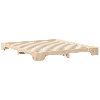 vidaXL Bed Frame Brown 180 x 210 cm Solid Pine Wood