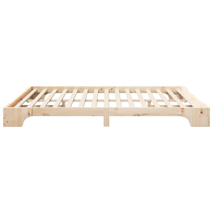 vidaXL Bed Frame Brown 180 x 210 cm Solid Pine Wood