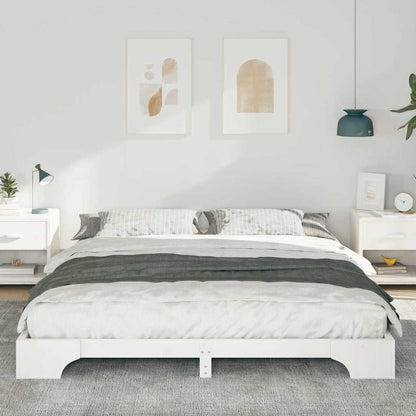 vidaXL Bed Frame White 180 x 210 cm Solid Pine Wood