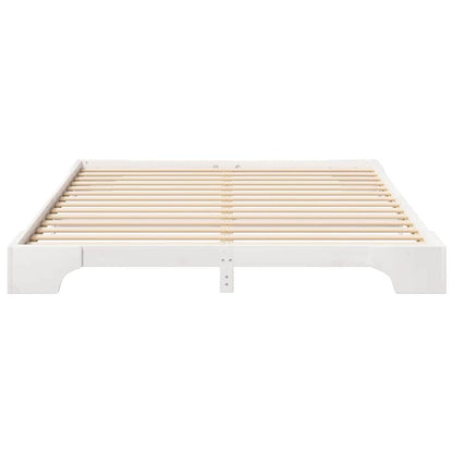 vidaXL Bed Frame White 180 x 210 cm Solid Pine Wood