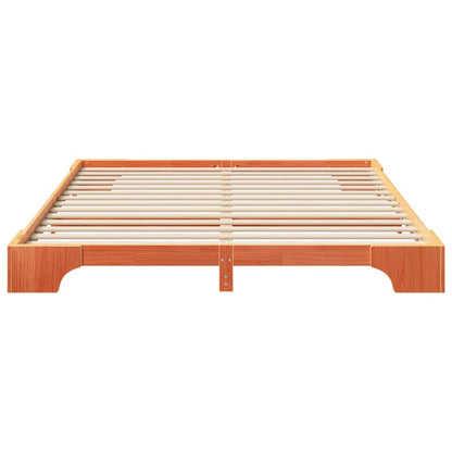 vidaXL Bed Frame Brown 180 x 210 cm Solid Pine Wood