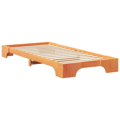 vidaXL Bed Frame Brown 80 x 220 cm Solid Pine Wood