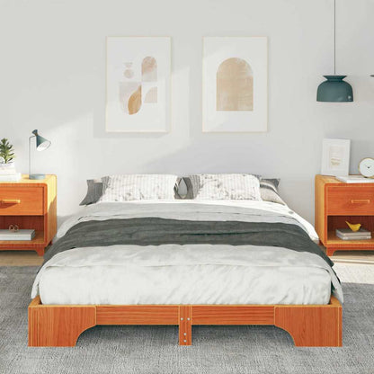 vidaXL Bed Frame Brown 140 x 220 cm Solid Pine Wood