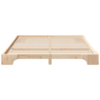 vidaXL Bed Frame Brown 180 x 220 cm Solid Pine Wood