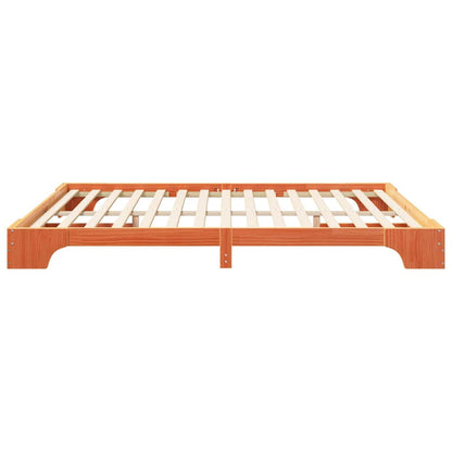 vidaXL Bed Frame Brown 200 x 220 cm Solid Pine Wood