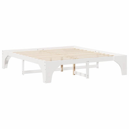 vidaXL Bed Frame White 180 x 200 cm Solid Pine Wood
