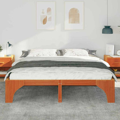 vidaXL Bed Frame Brown 180 x 200 cm Solid Pine Wood