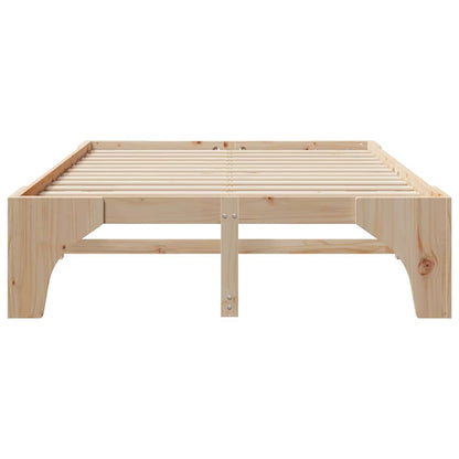 vidaXL Bed Frame Brown 150 x 200 cm Solid Pine Wood