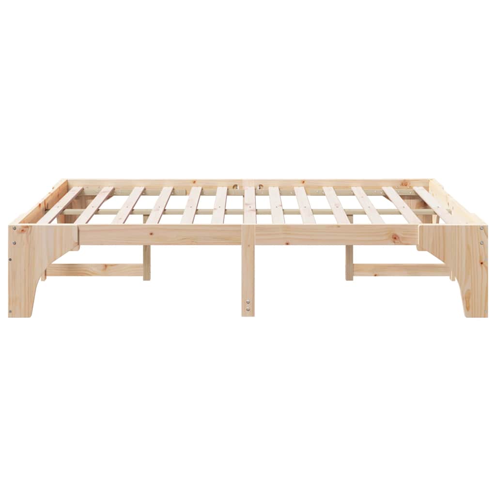 vidaXL Bed Frame Brown 150 x 200 cm Solid Pine Wood
