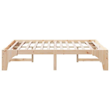 vidaXL Bed Frame Brown 150 x 200 cm Solid Pine Wood