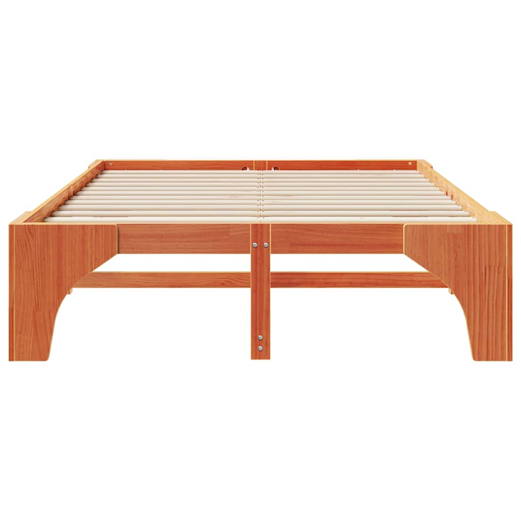 vidaXL Bed Frame Brown 150 x 200 cm Solid Pine Wood