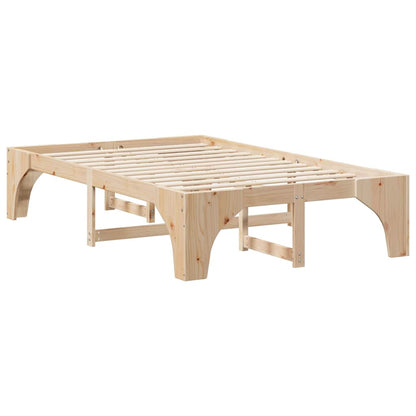 vidaXL Bed Frame Brown 120 x 200 cm Solid Pine Wood