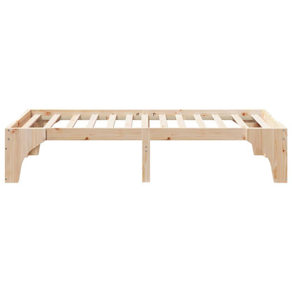 vidaXL Bed Frame Brown 100 x 200 cm Solid Pine Wood