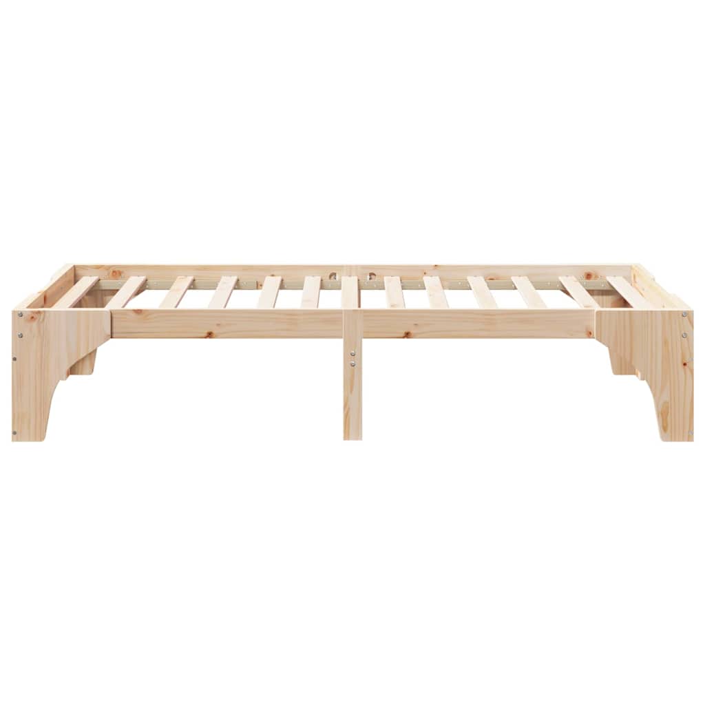 vidaXL Bed Frame Brown 90 x 200 cm Solid Pine Wood