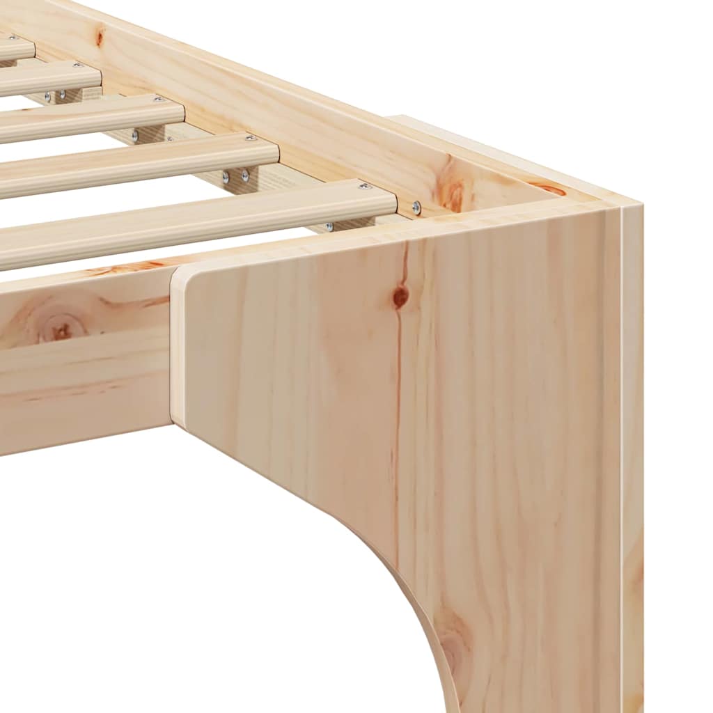 vidaXL Bed Frame Brown 80 x 200 cm Solid Pine Wood