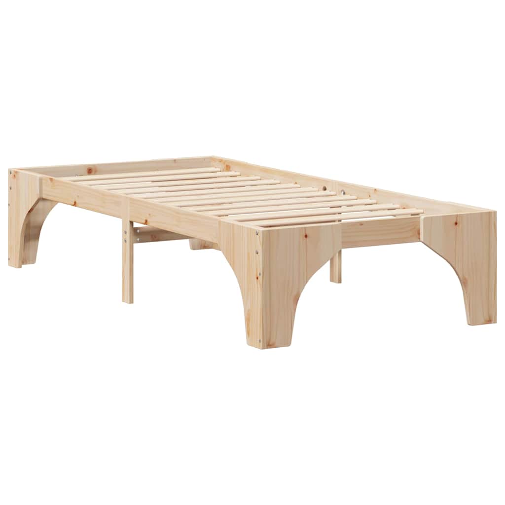 vidaXL Bed Frame Brown 80 x 200 cm Solid Pine Wood