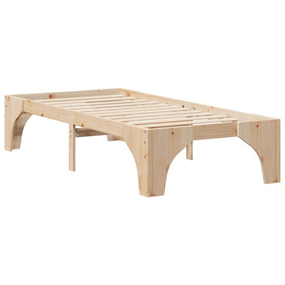 vidaXL Bed Frame Brown 80 x 200 cm Solid Pine Wood