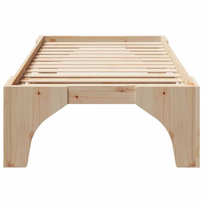 vidaXL Bed Frame Brown 80 x 200 cm Solid Pine Wood