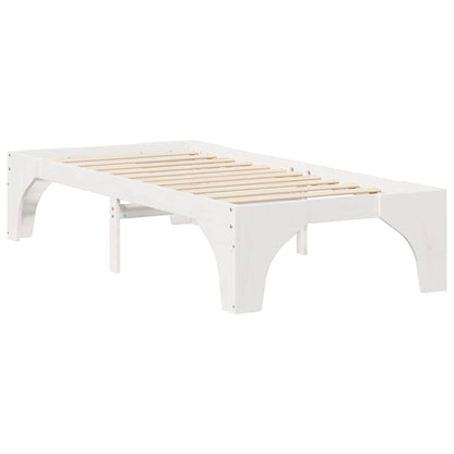 vidaXL Bed Frame White 80 x 200 cm Solid Pine Wood