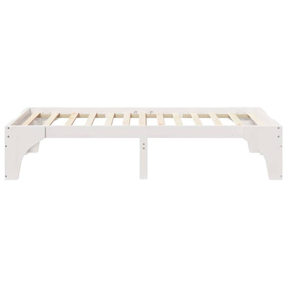 vidaXL Bed Frame White 80 x 200 cm Solid Pine Wood