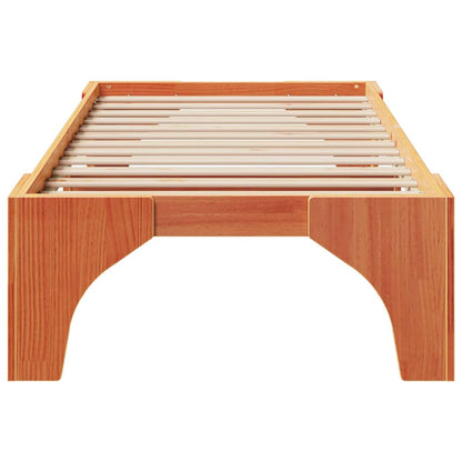 vidaXL Bed Frame Brown 80 x 200 cm Solid Pine Wood