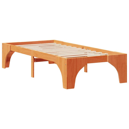 vidaXL Bed Frame Brown 90 x 190 cm Solid Pine Wood