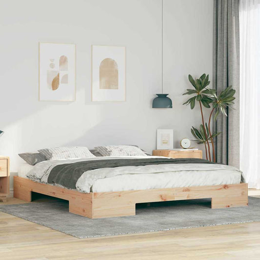 vidaXL Bed Frame Brown 200 x 200 cm