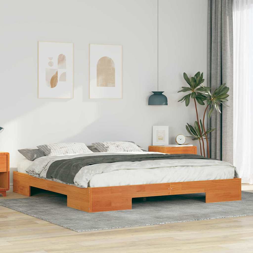 vidaXL Bed Frame Brown 200 x 200 cm
