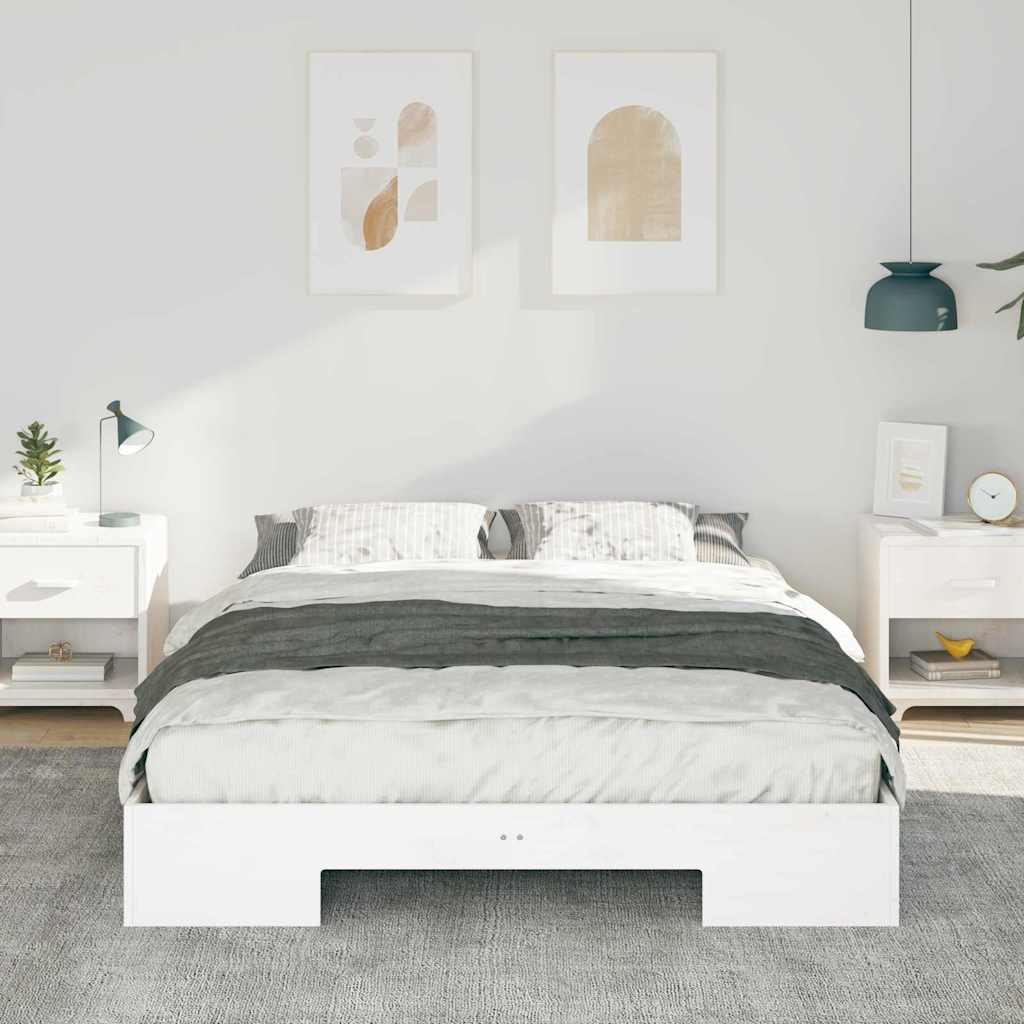 vidaXL Bed Frame White 160 x 200 cm