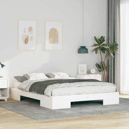 vidaXL Bed Frame White 150 x 200 cm