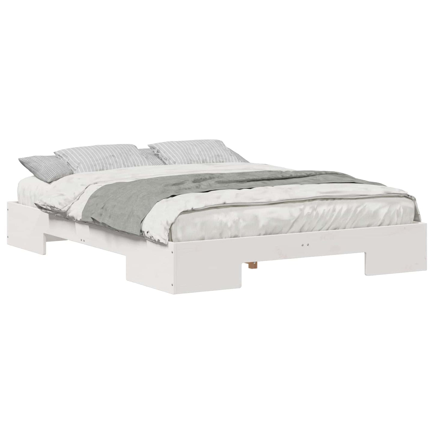 vidaXL Bed Frame White 150 x 200 cm