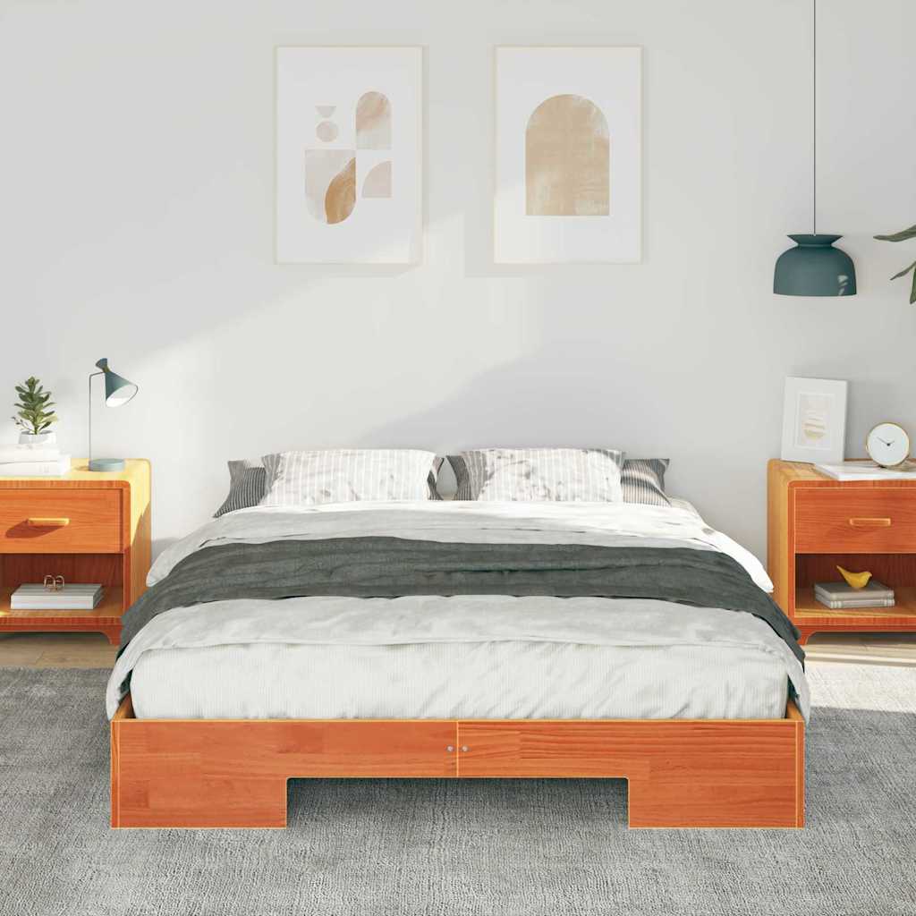 vidaXL Bed Frame Brown 150 x 200 cm