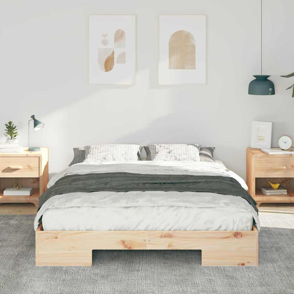 vidaXL Bed Frame Brown 140 x 200 cm