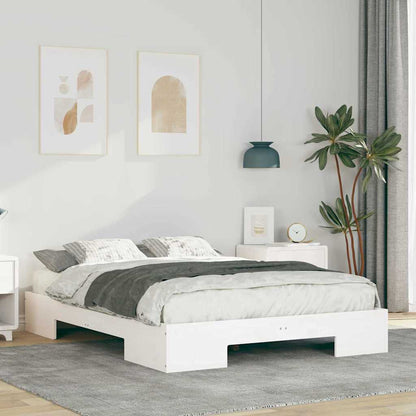 vidaXL Bed Frame White 140 x 190 cm