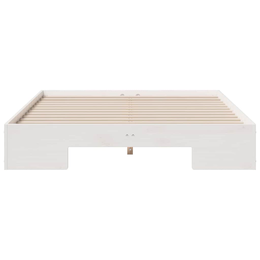 vidaXL Bed Frame White 140 x 190 cm