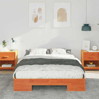 vidaXL Bed Frame Brown 140 x 190 cm