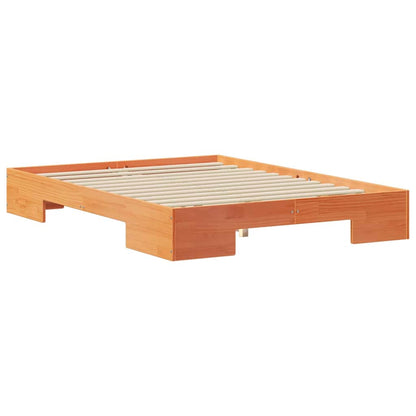 vidaXL Bed Frame Brown 140 x 190 cm
