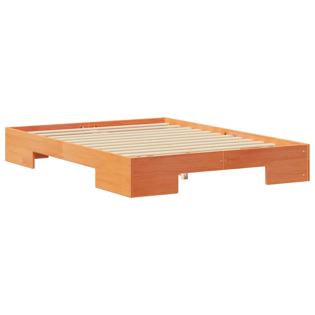 vidaXL Bed Frame Brown 140 x 190 cm