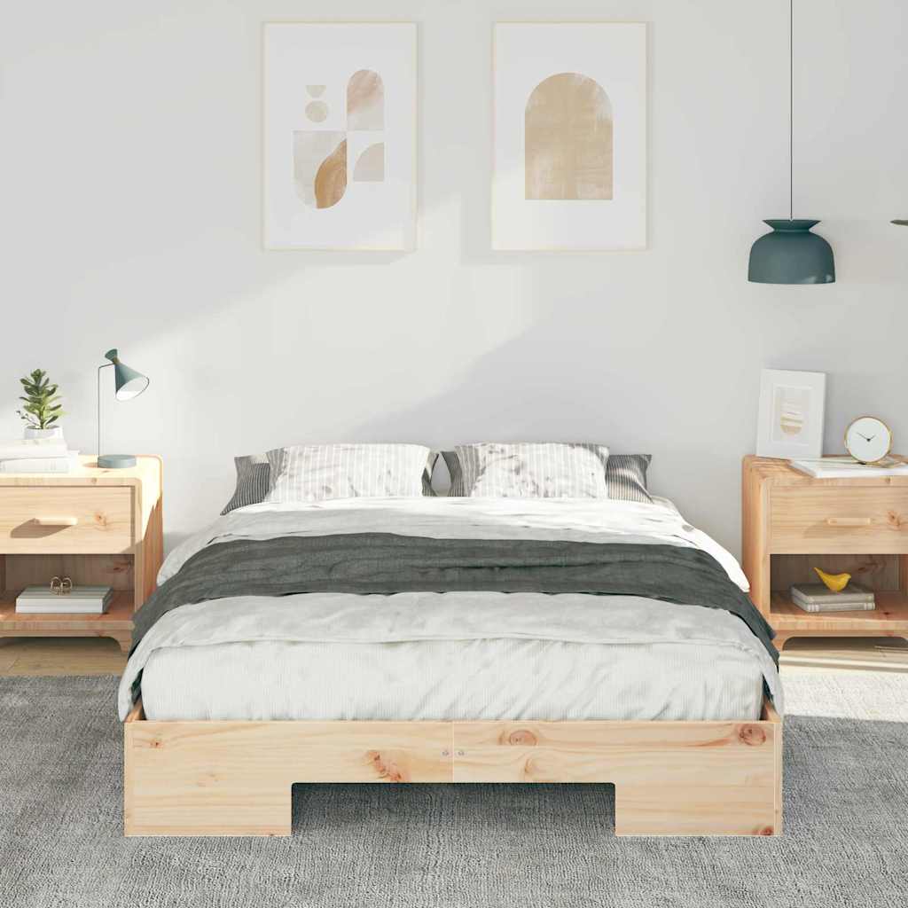vidaXL Bed Frame Brown 120 x 190 cm