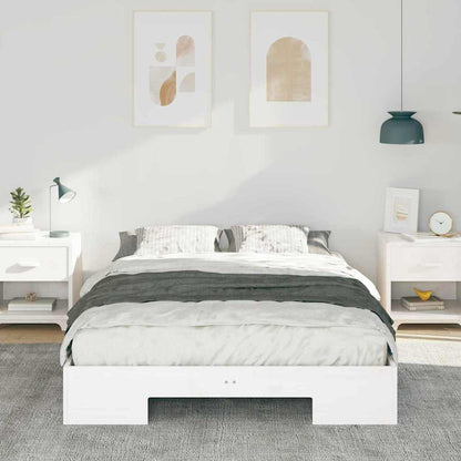 vidaXL Bed Frame White 120 x 190 cm